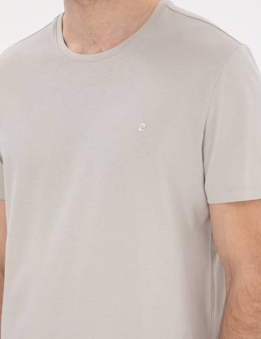 Taş Slim Fit %100 Pamuk Bisiklet Yaka Basic Tişört