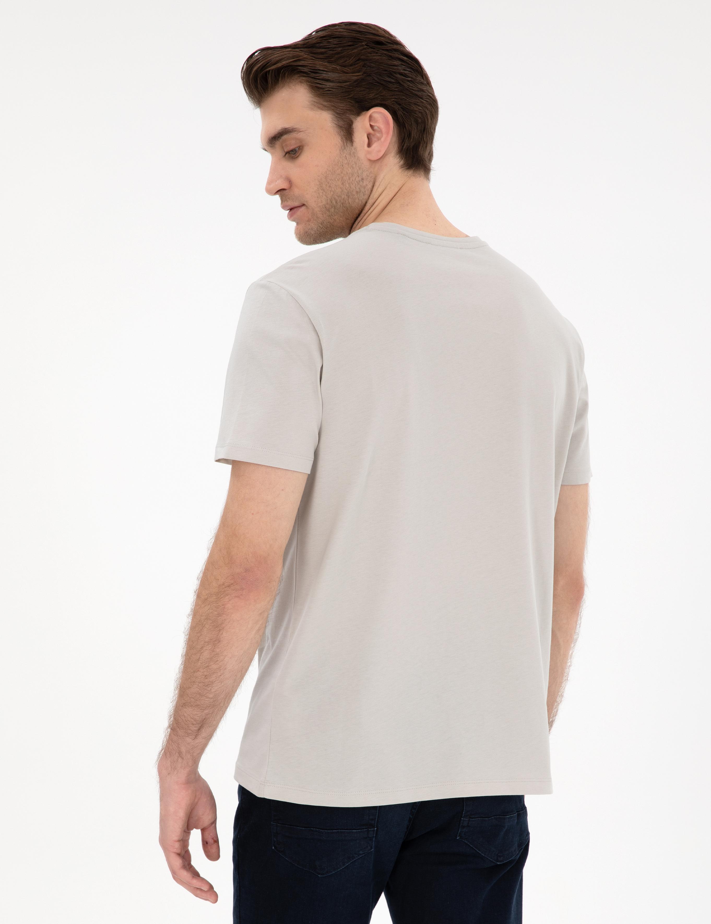 Taş %100 Pamuk Slim Fit Bisiklet Yaka Basic Tişört