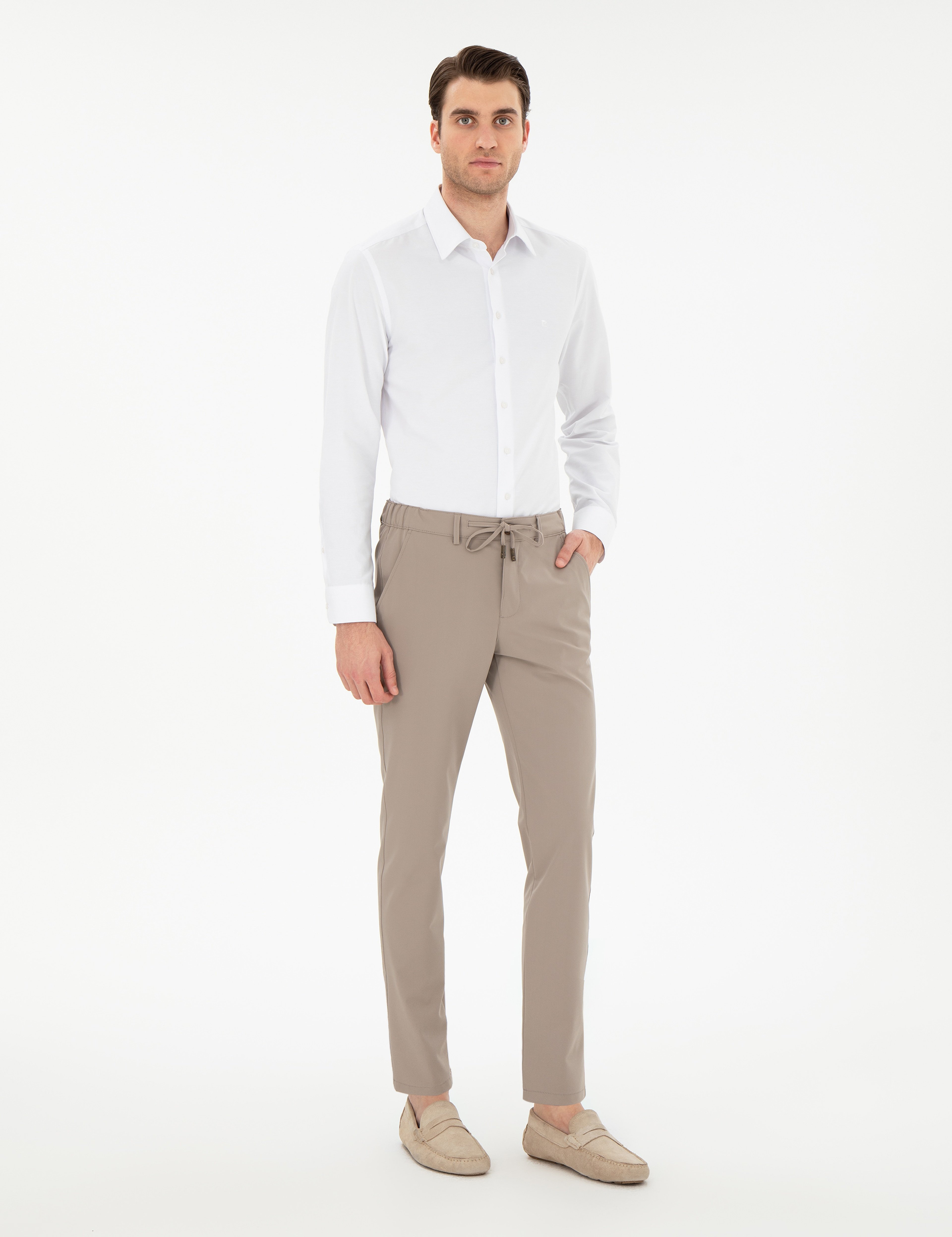 Vizon Slim Fit Esnek Jogger Kanvas Pantolon - Image 1