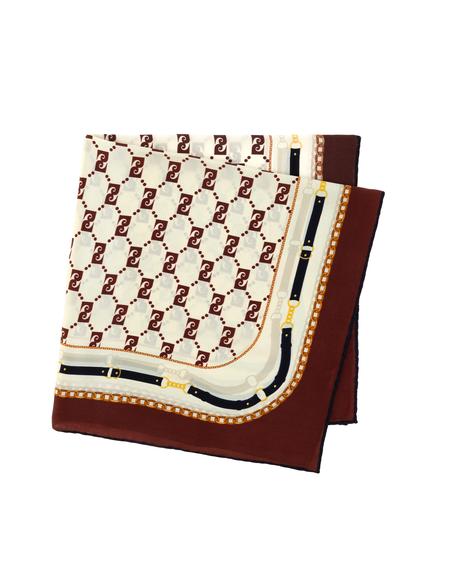 Kahverengi İpek Fular - 50309754001