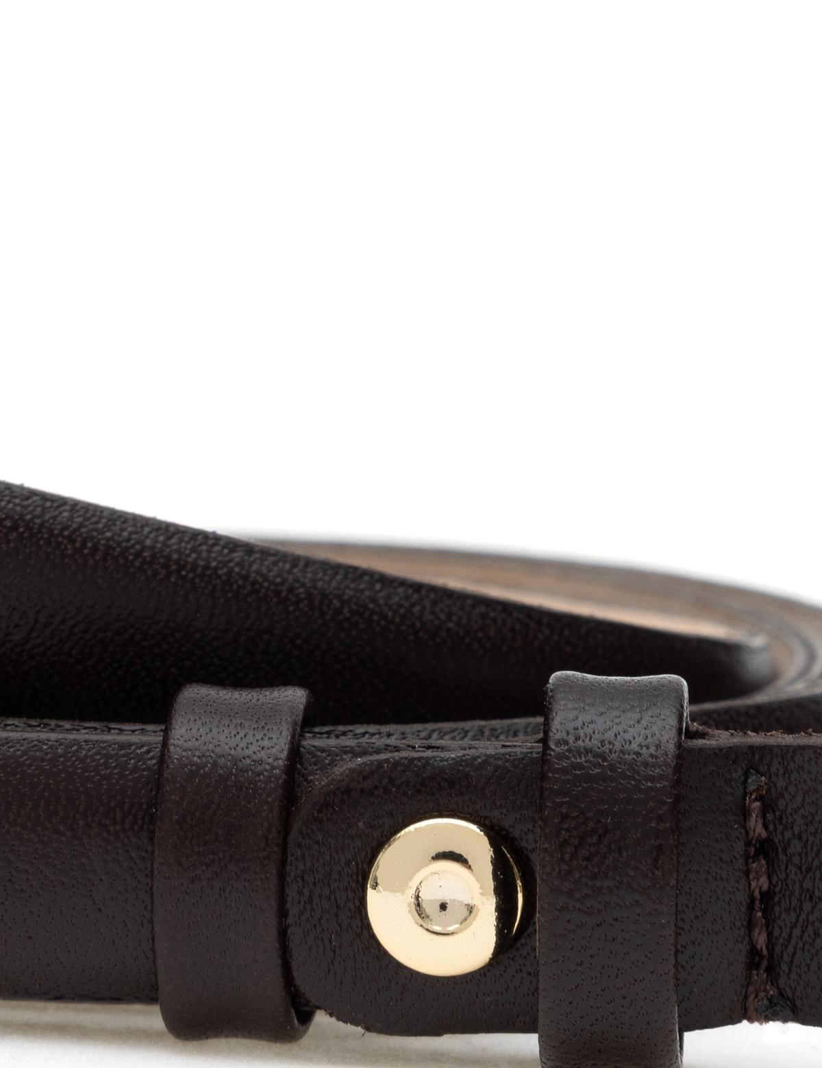 Kahverengi Deri Kemer - 50312283005