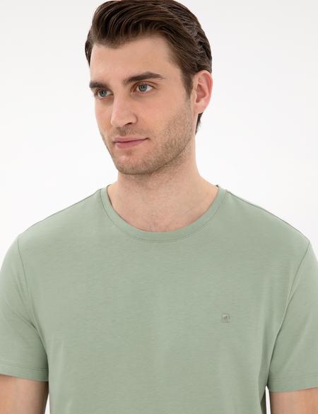 Çağla %100 Pamuk Slim Fit Bisiklet Yaka Basic Tişört - 50306980038