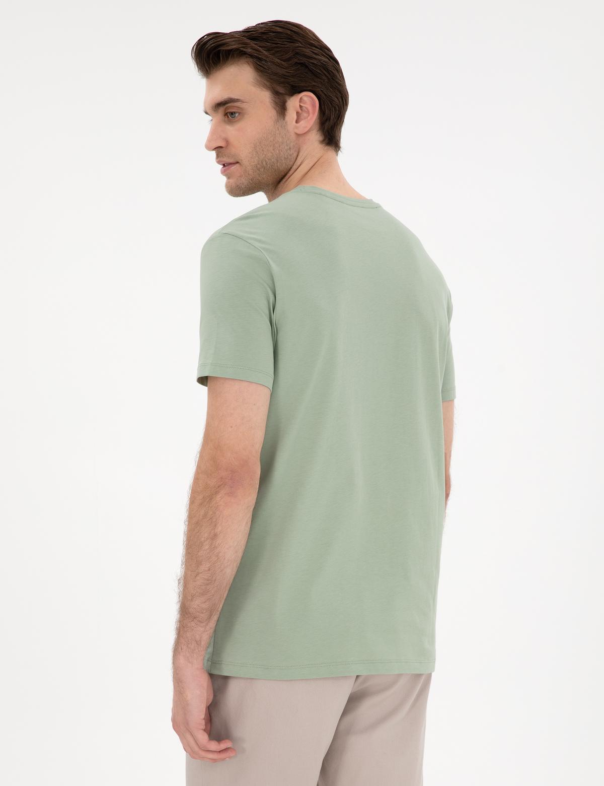 Çağla %100 Pamuk Slim Fit Bisiklet Yaka Basic Tişört - 50306980038