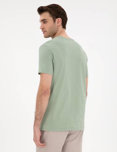 Çağla Slim Fit %100 Pamuk Bisiklet Yaka Basic Tişört