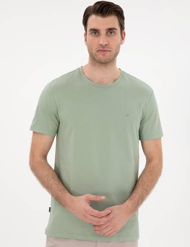 Çağla Slim Fit %100 Pamuk Bisiklet Yaka Basic Tişört