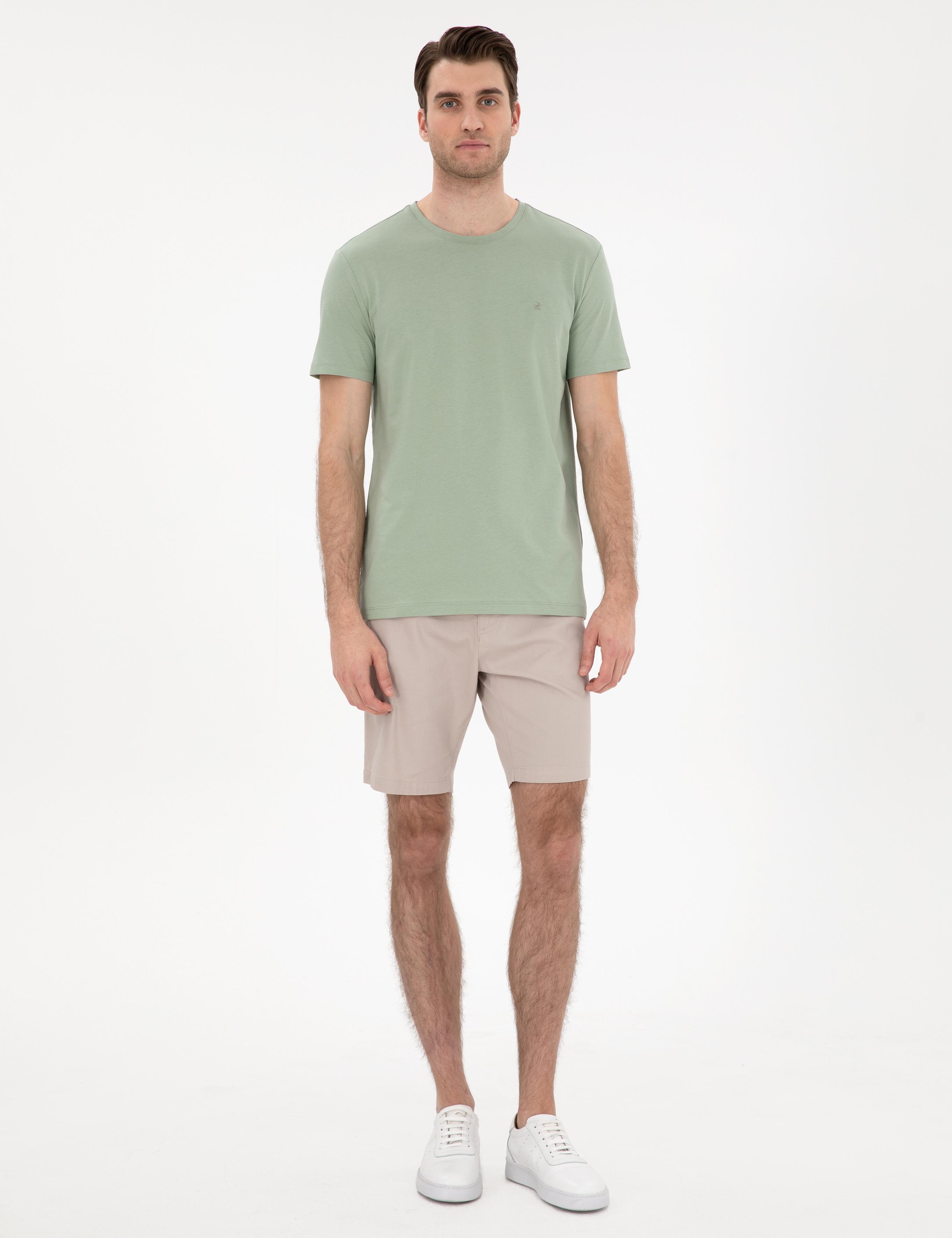 Çağla %100 Pamuk Slim Fit Bisiklet Yaka Basic Tişört