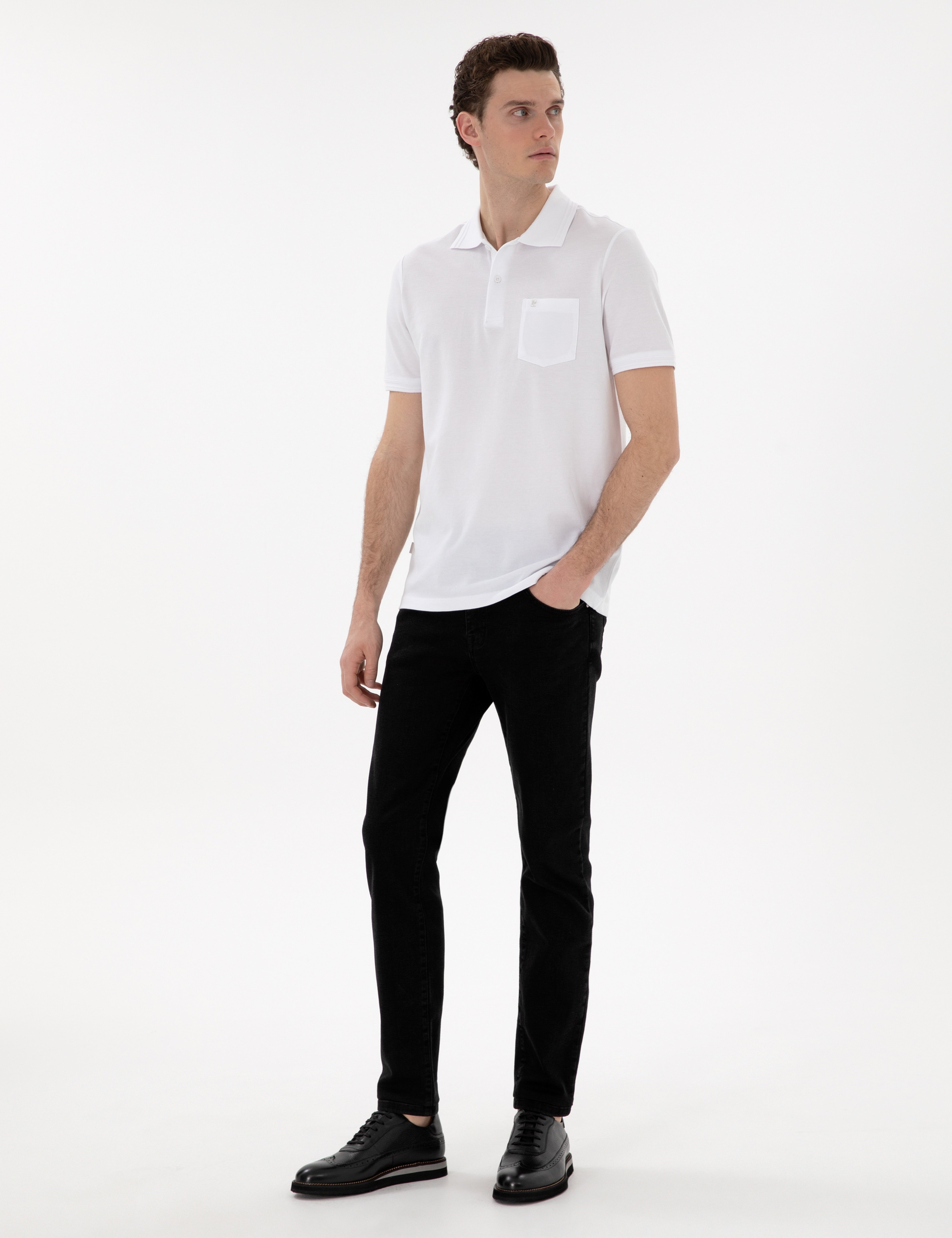 Antrasit Slim Fit Jean Pantolon