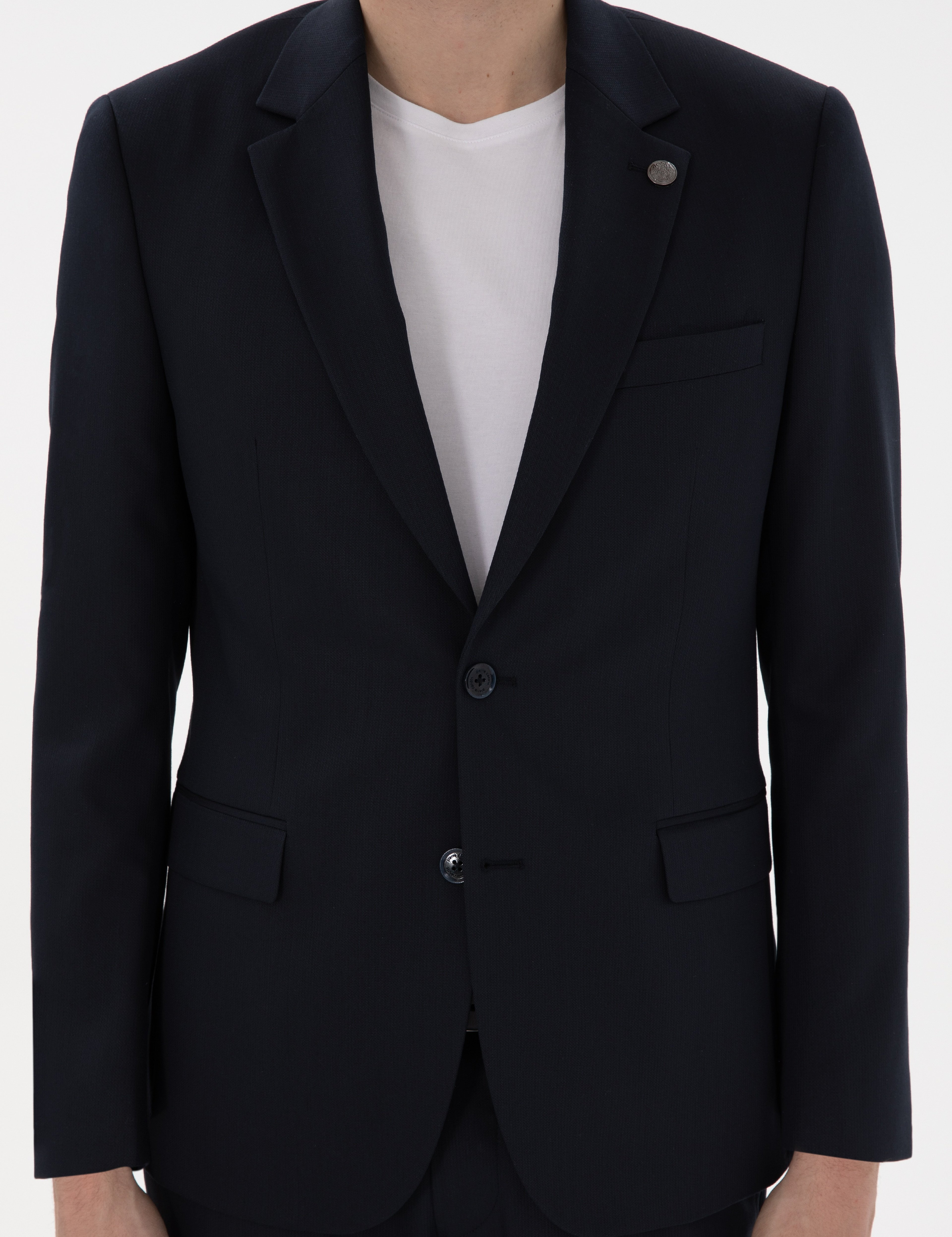 Lacivert Slim Fit Takım Elbise - Image 7