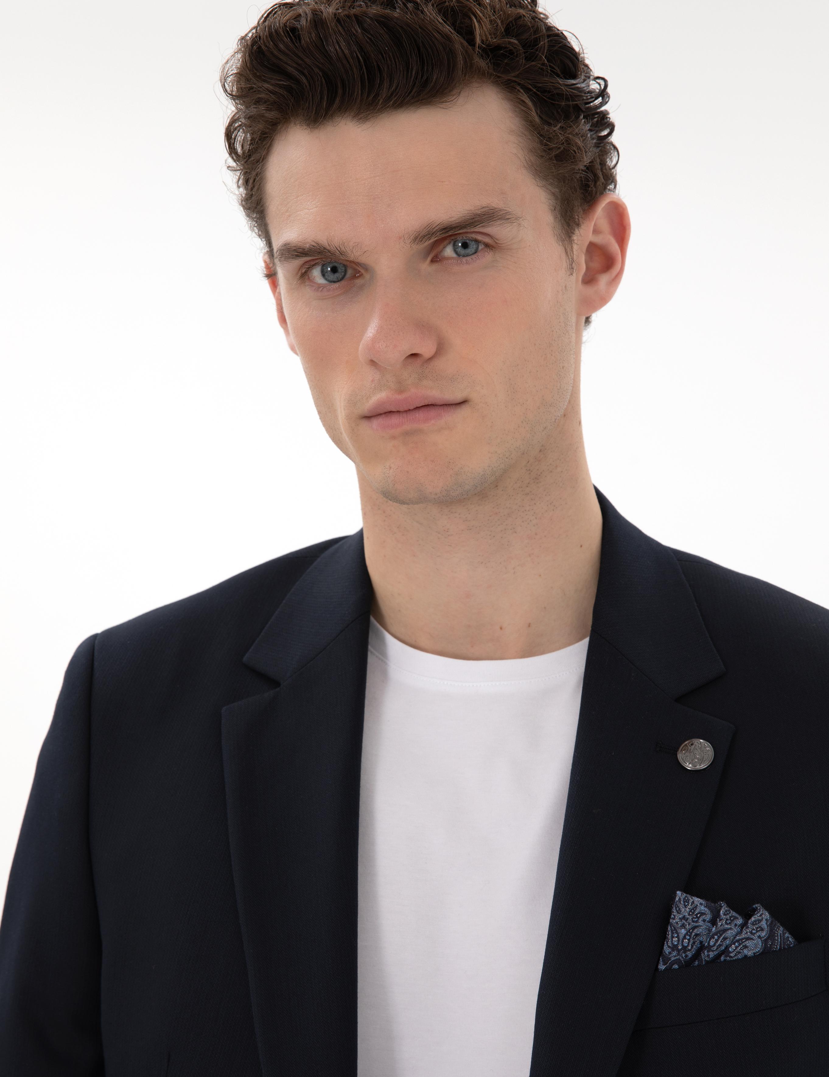 Lacivert Slim Fit Takım Elbise