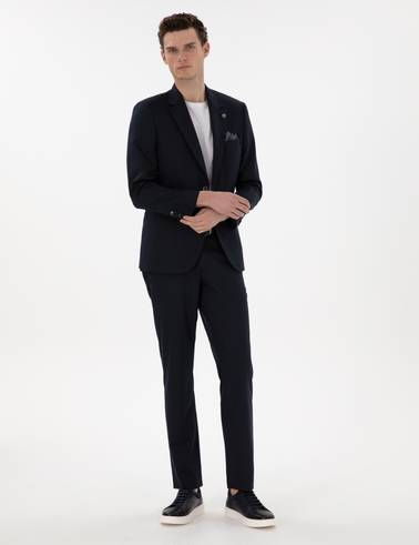 Lacivert Slim Fit Takım Elbise