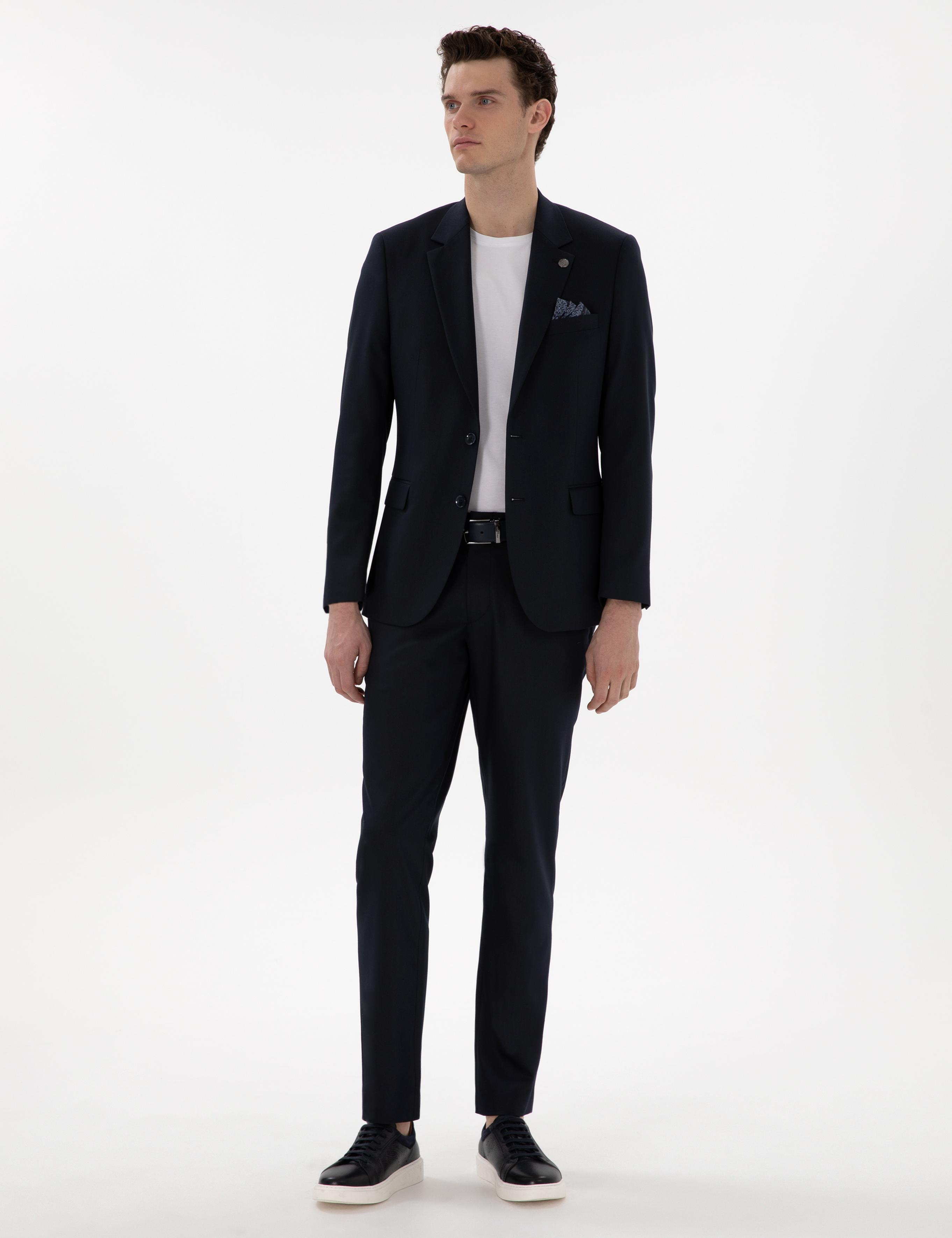 Lacivert Slim Fit Takım Elbise