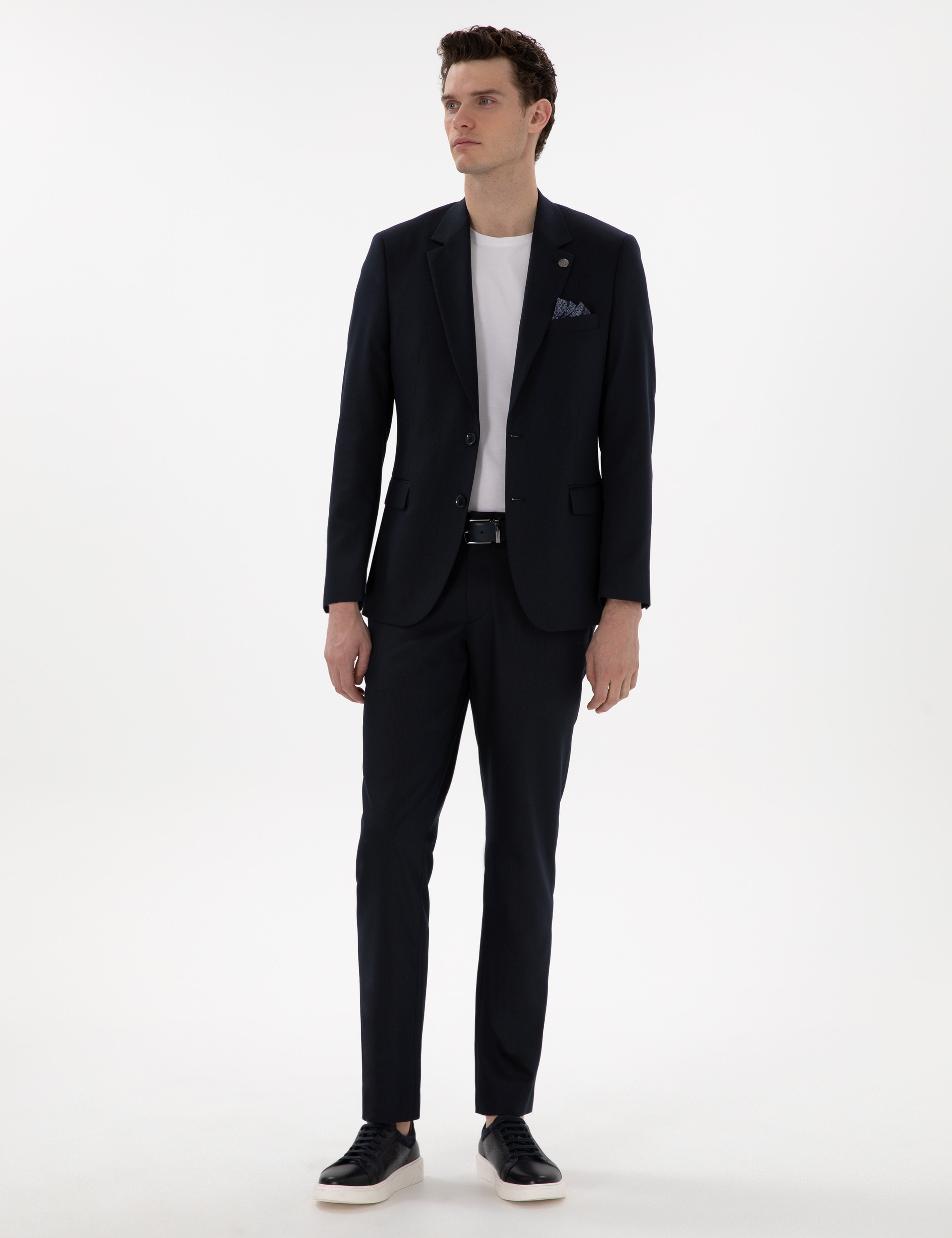 Lacivert Slim Fit Takım Elbise - Image 1