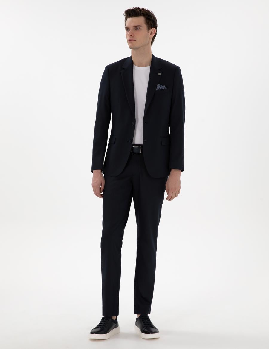 Lacivert Slim Fit Takım Elbise