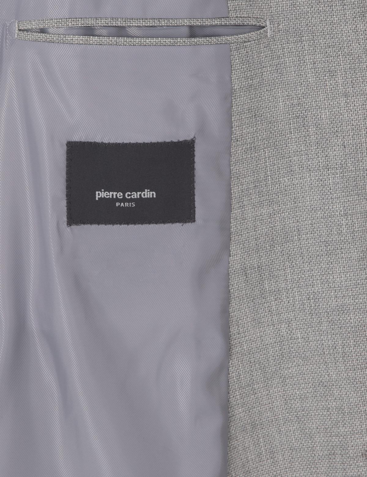 Gri Ex. Slim Fit Keten Karışımlı Ceket - 50302432017