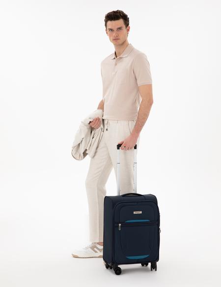 Lacivert Kabin Boy Kumaş Valiz - 50312934002