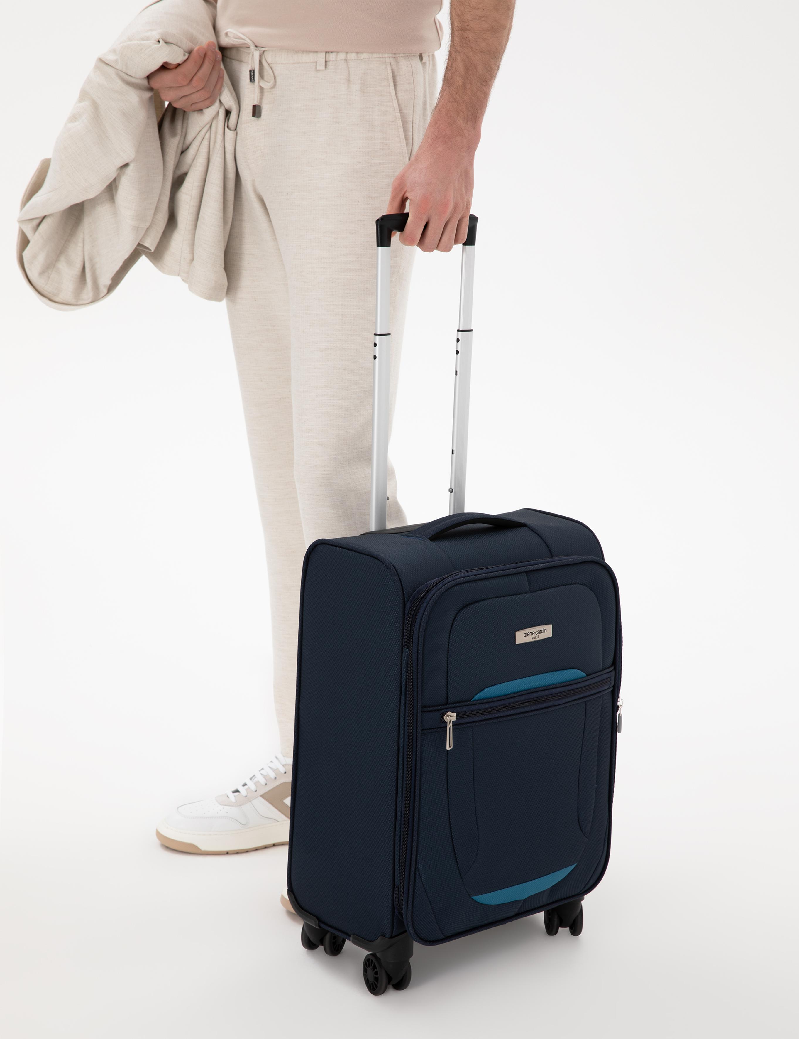 Lacivert Kabin Boy Kumaş Valiz