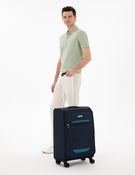 Lacivert Orta Boy Kumaş Valiz - 50312933002