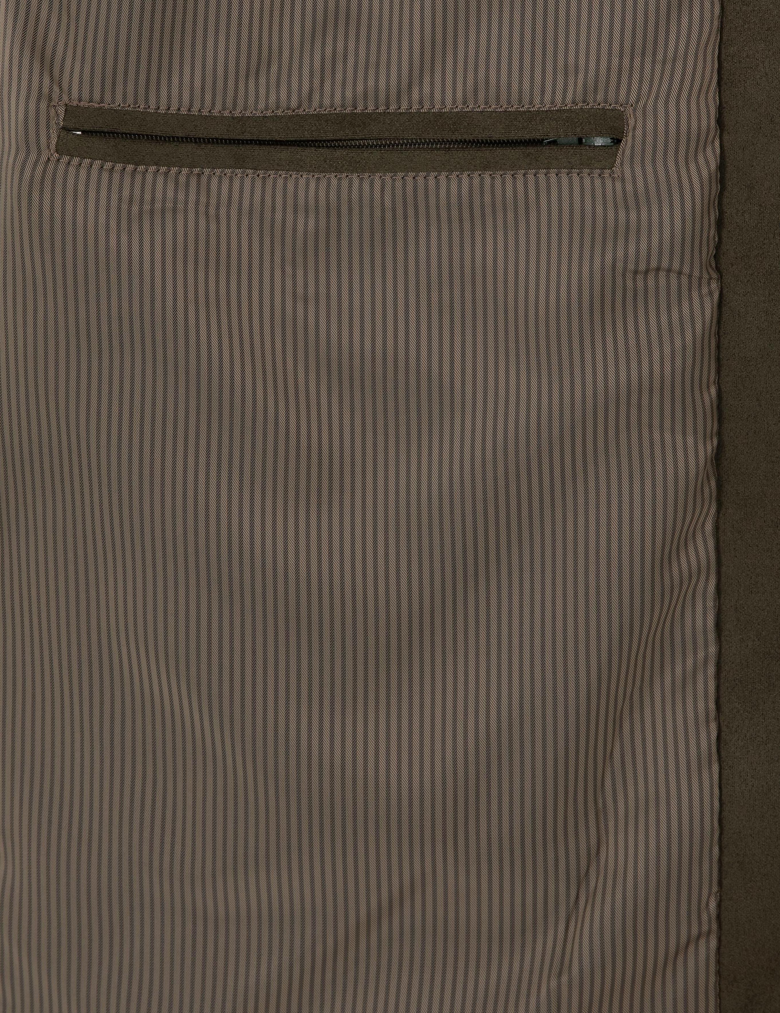 Haki Gömlek Yaka Suni Deri Ceket