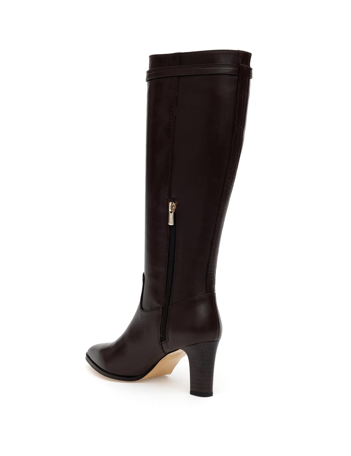 Kahverengi Topuklu Çizme - 50295564020