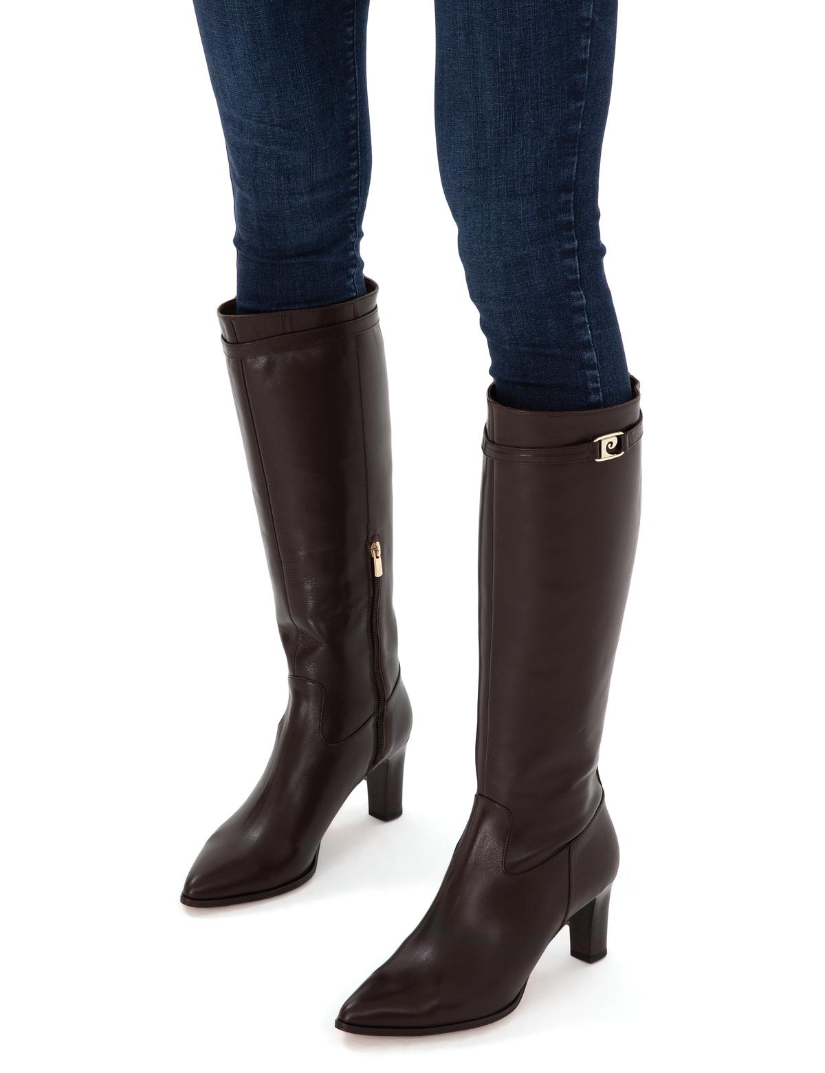 Kahverengi Topuklu Çizme - 50295564020