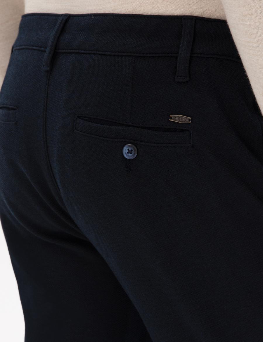 Lacivert Slim Fit Kanvas Pantolon