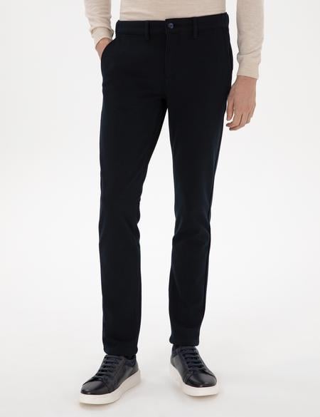 Lacivert Slim Fit Kanvas Pantolon - 50311631035