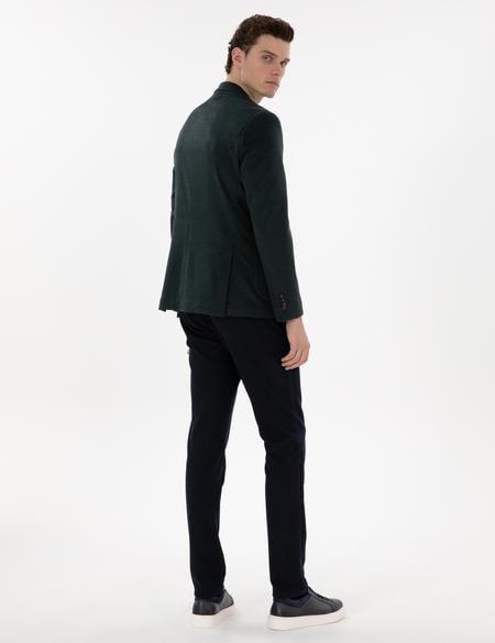 Lacivert Slim Fit Kanvas Pantolon - 50311631035