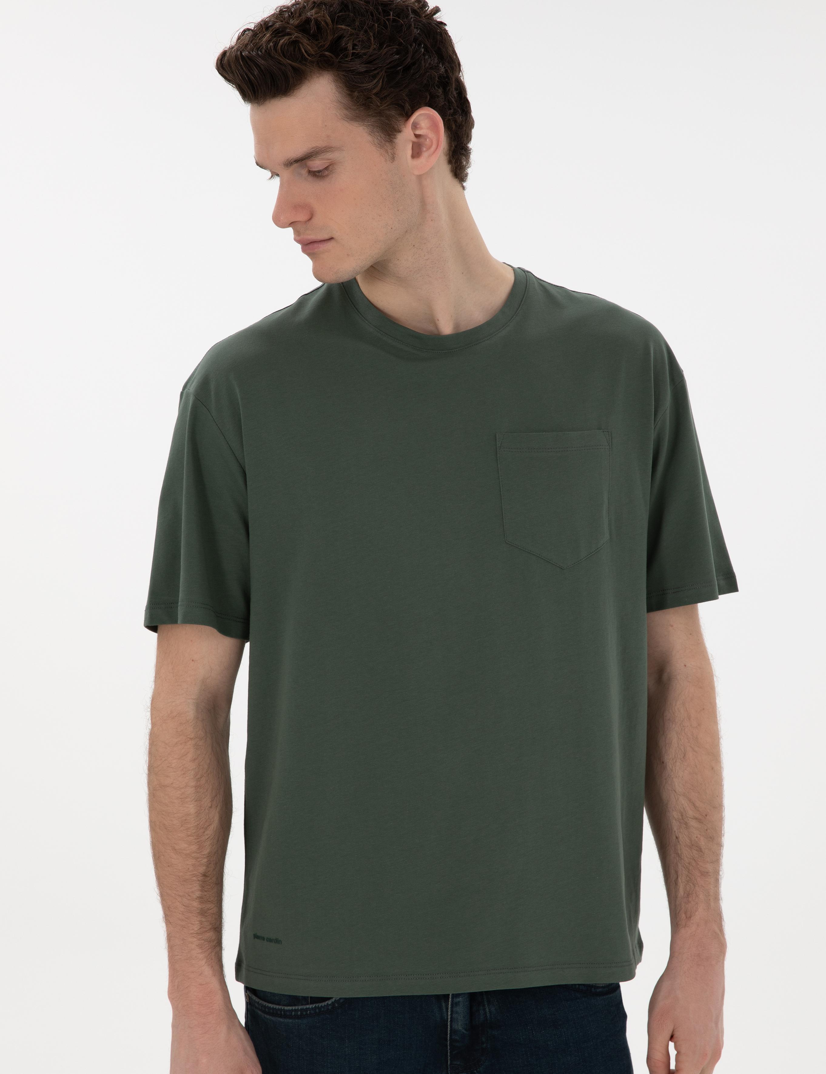 Koyu Yeşil Comfort Fit Basic Tişört