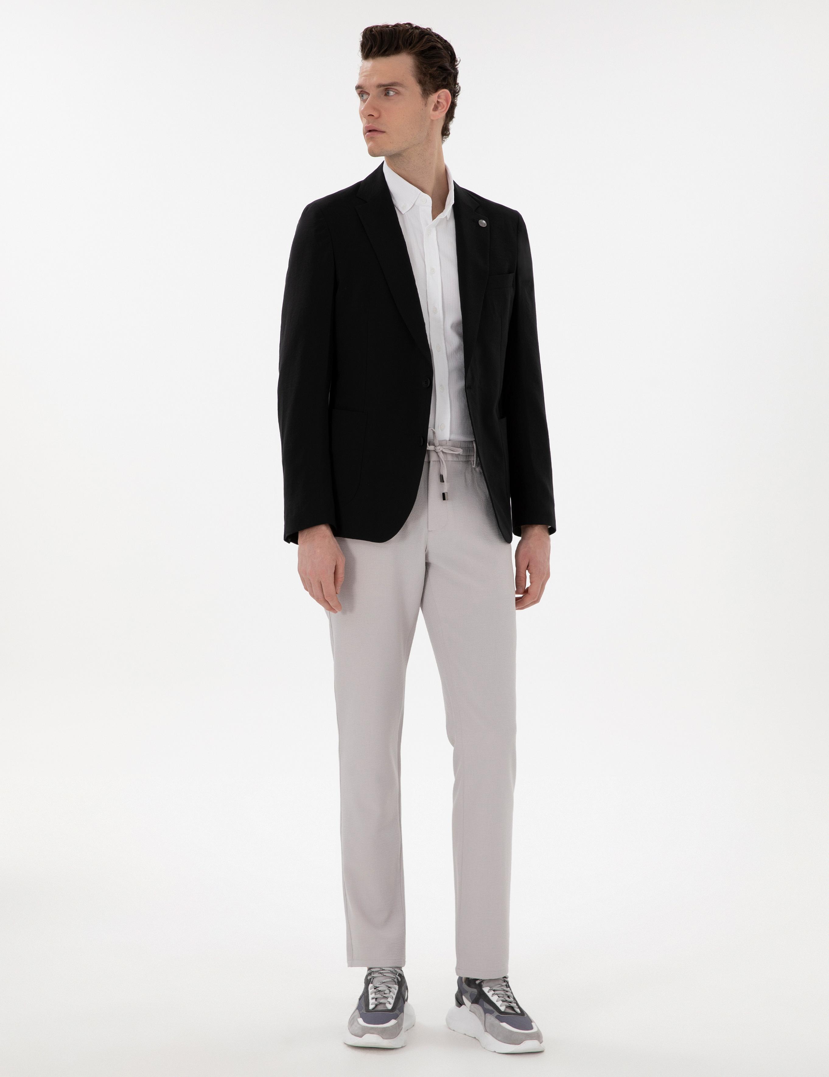 Siyah Slim Fit Ceket