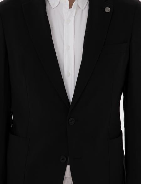 Siyah Slim Fit Ceket - 50287498008