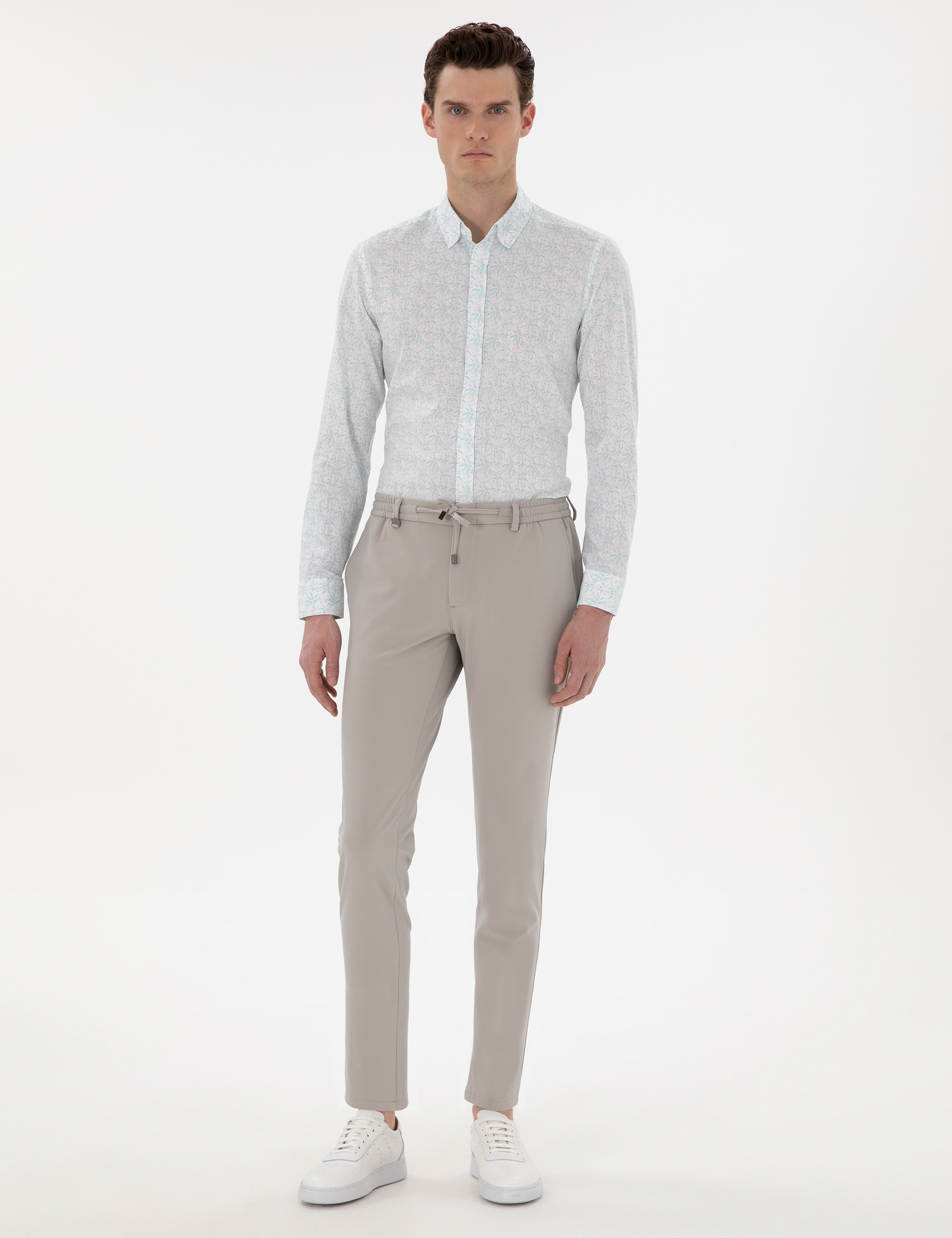 Gri Klasik Jogger Pantolon - Image 1