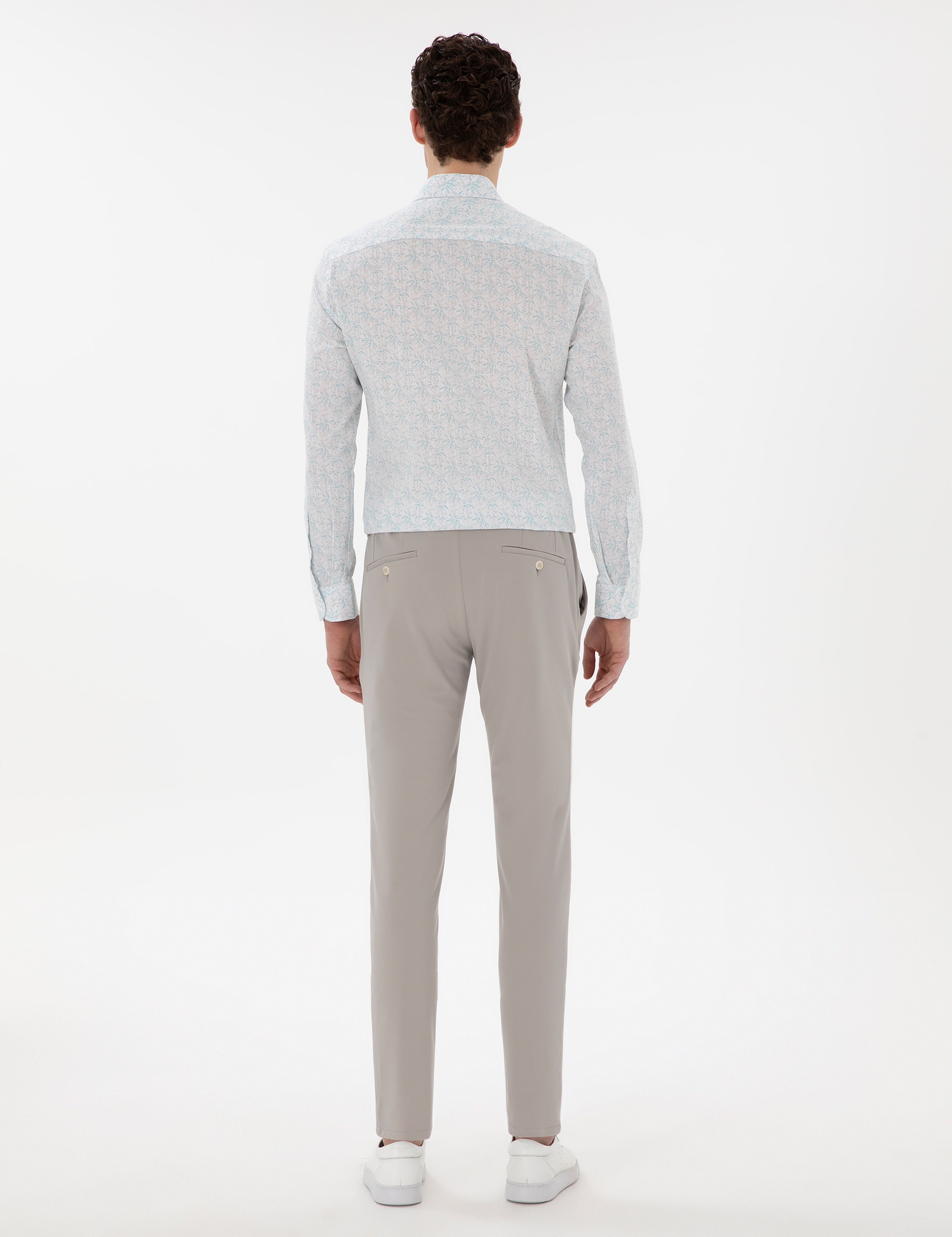 Gri Klasik Jogger Pantolon - Image 4
