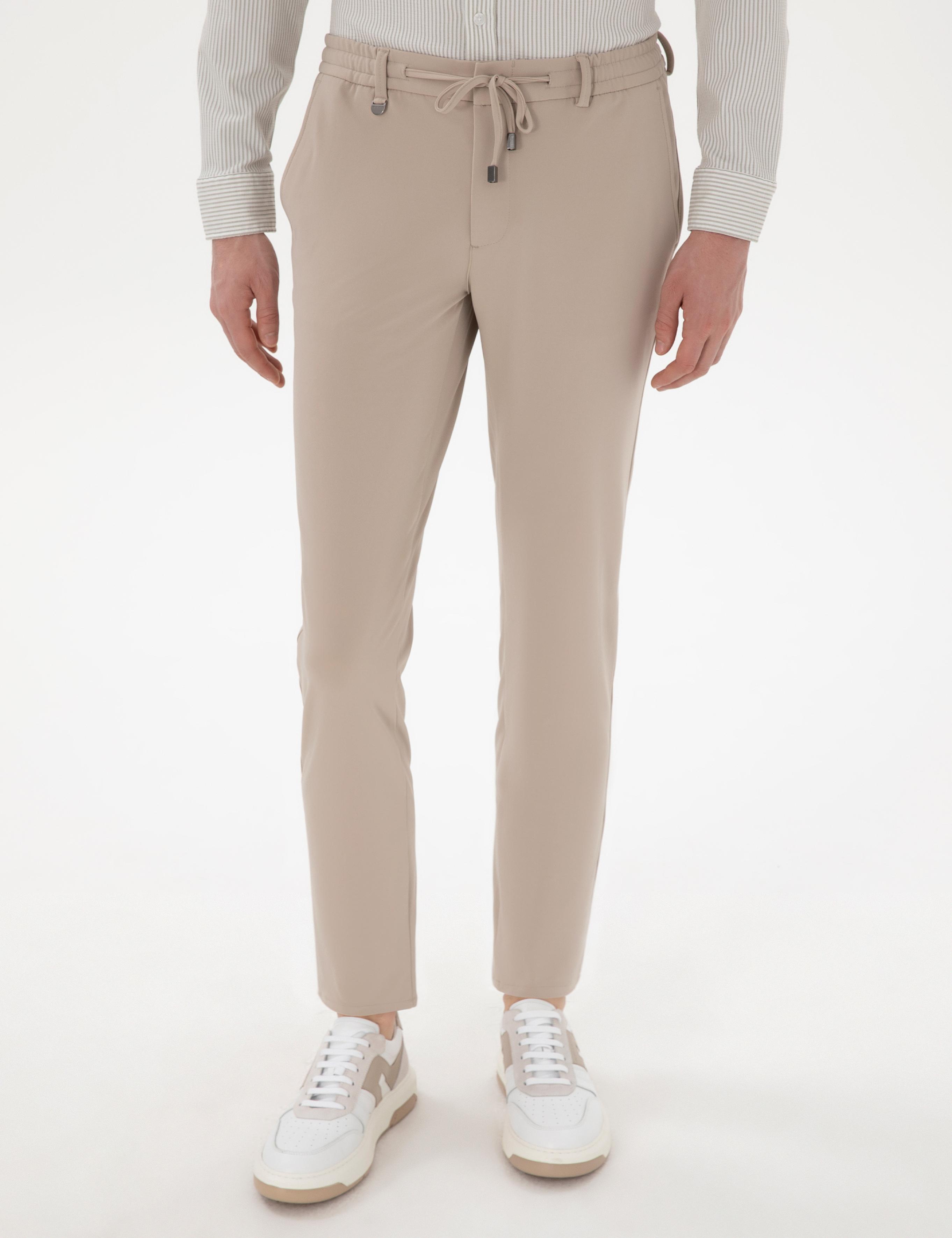 Bej Klasik Jogger Pantolon