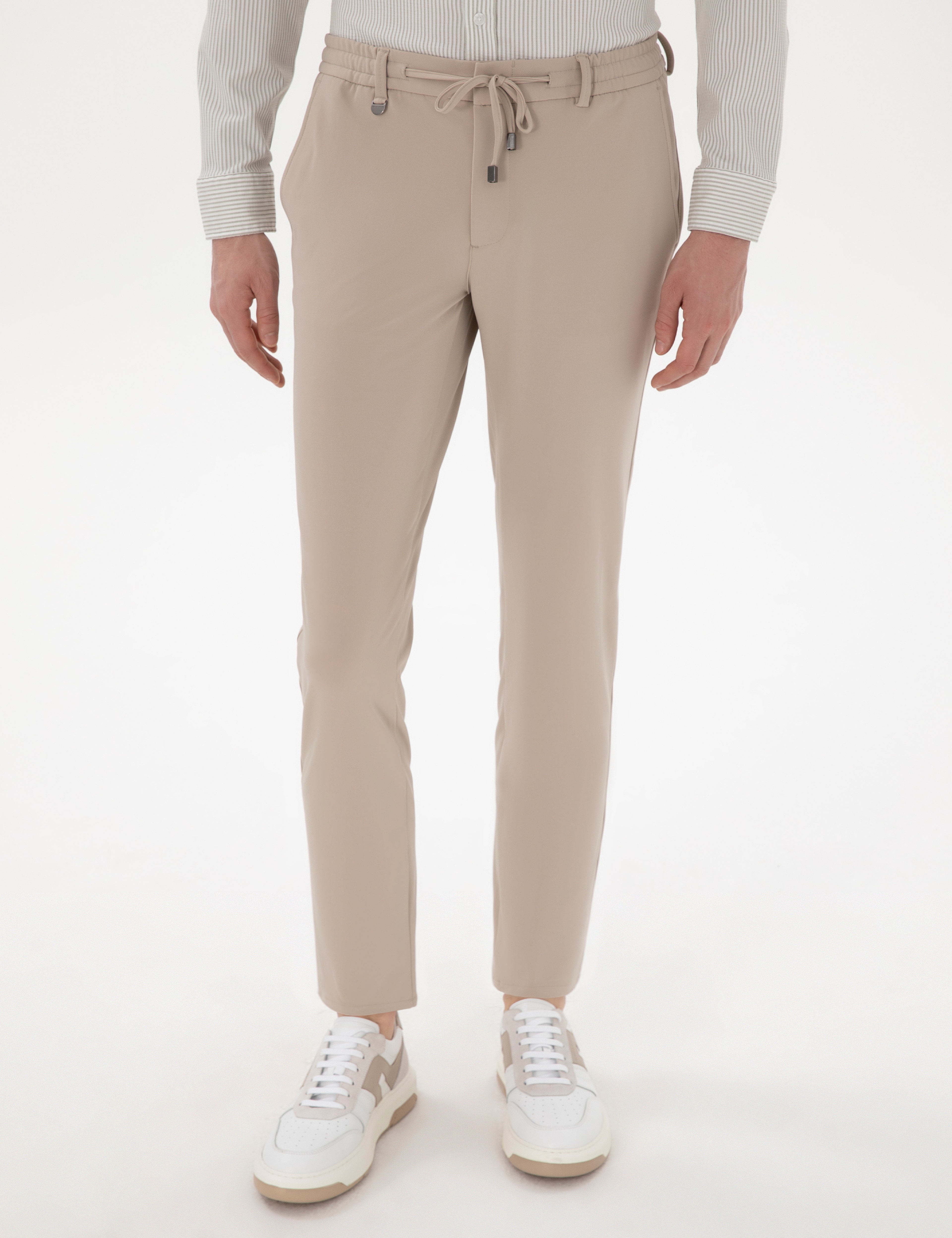 Bej Klasik Jogger Pantolon - Image 2