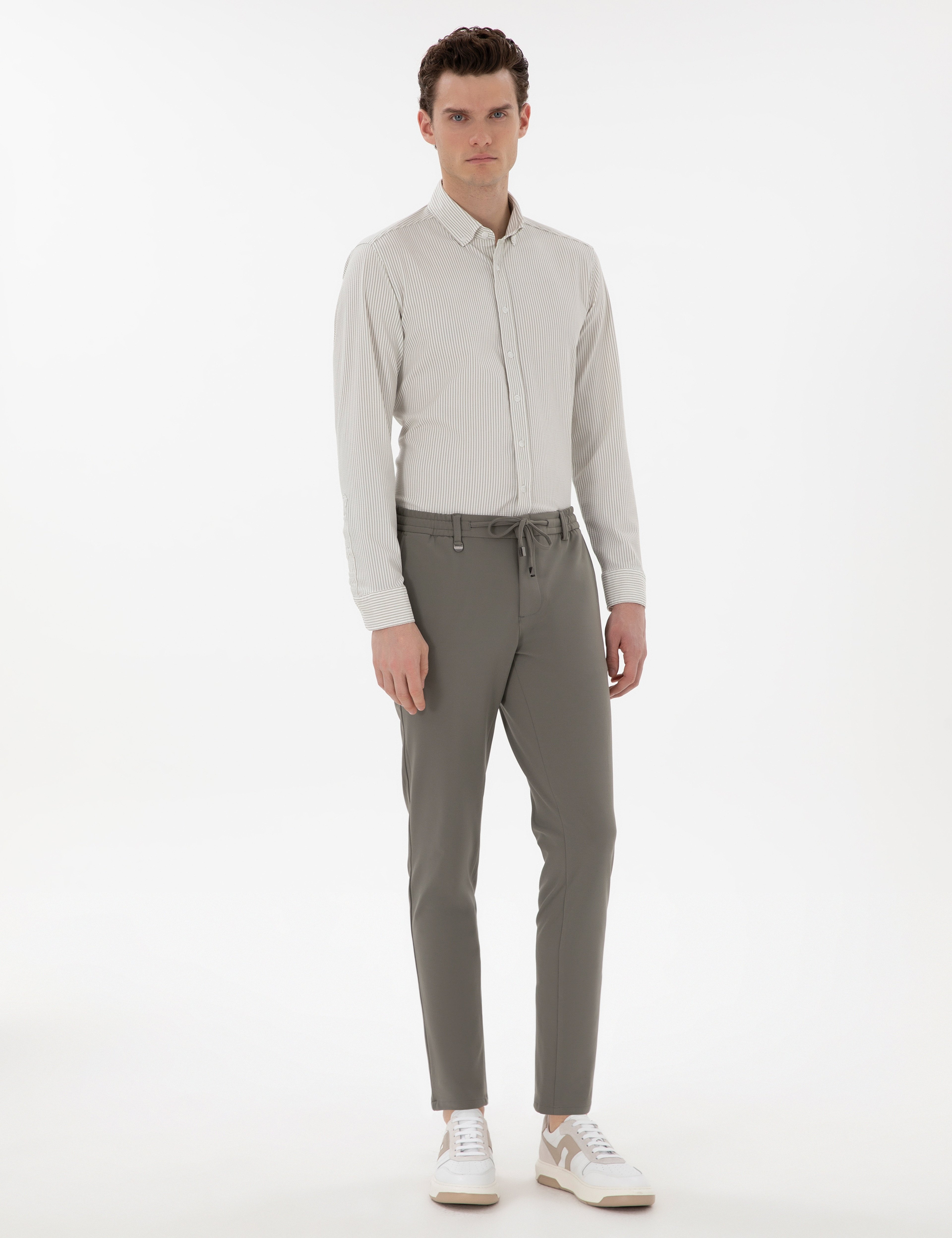 Haki Klasik Jogger Pantolon - Image 1