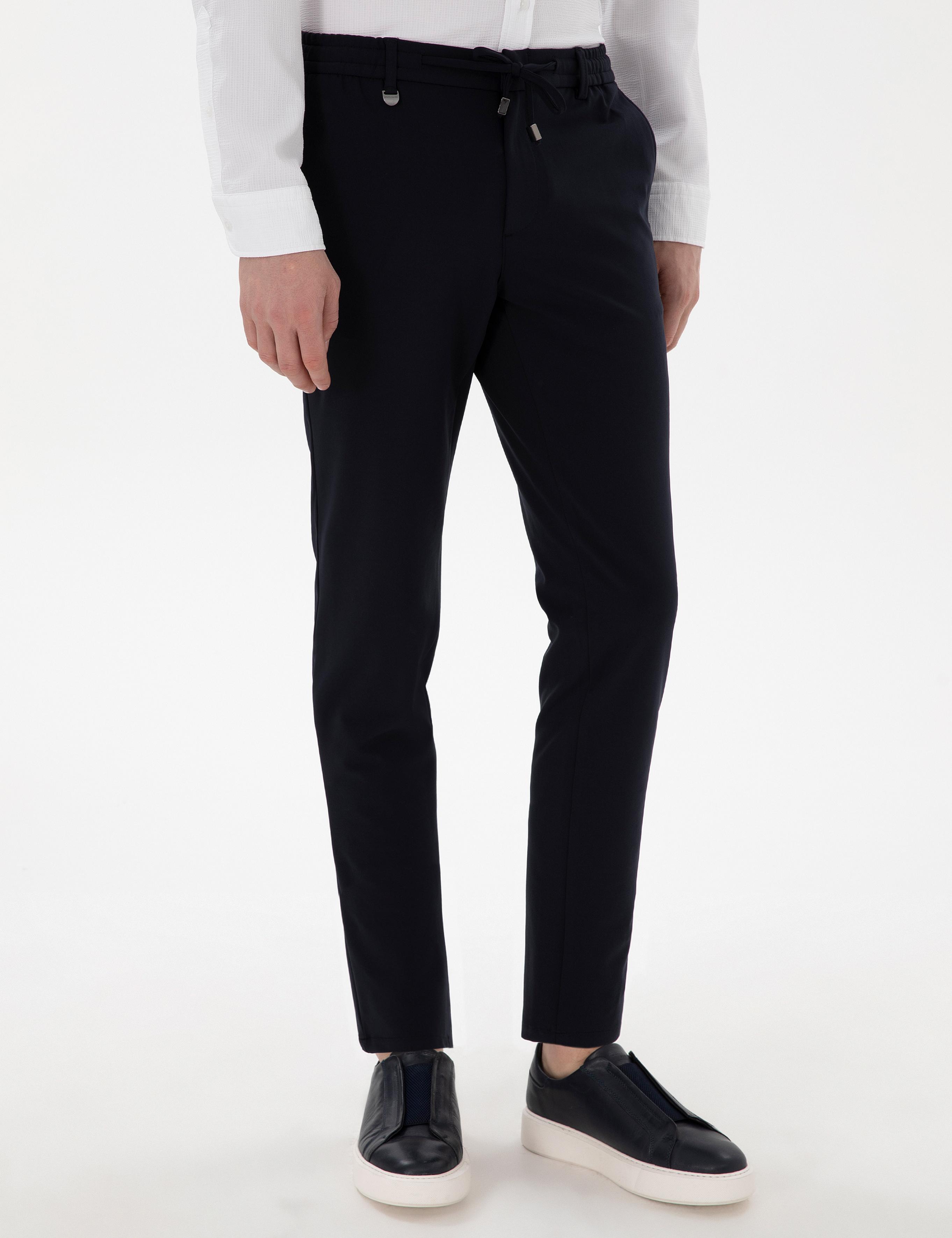 Lacivert Klasik Jogger Pantolon