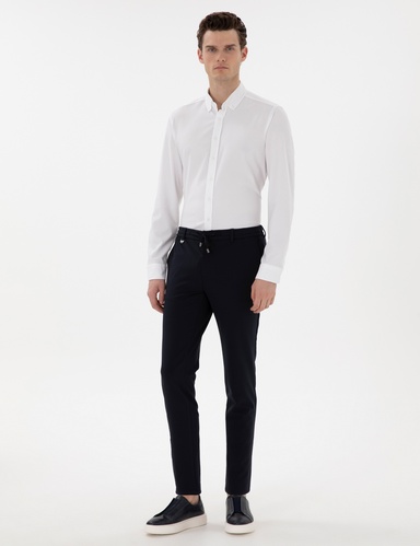 Lacivert Klasik Jogger Pantolon