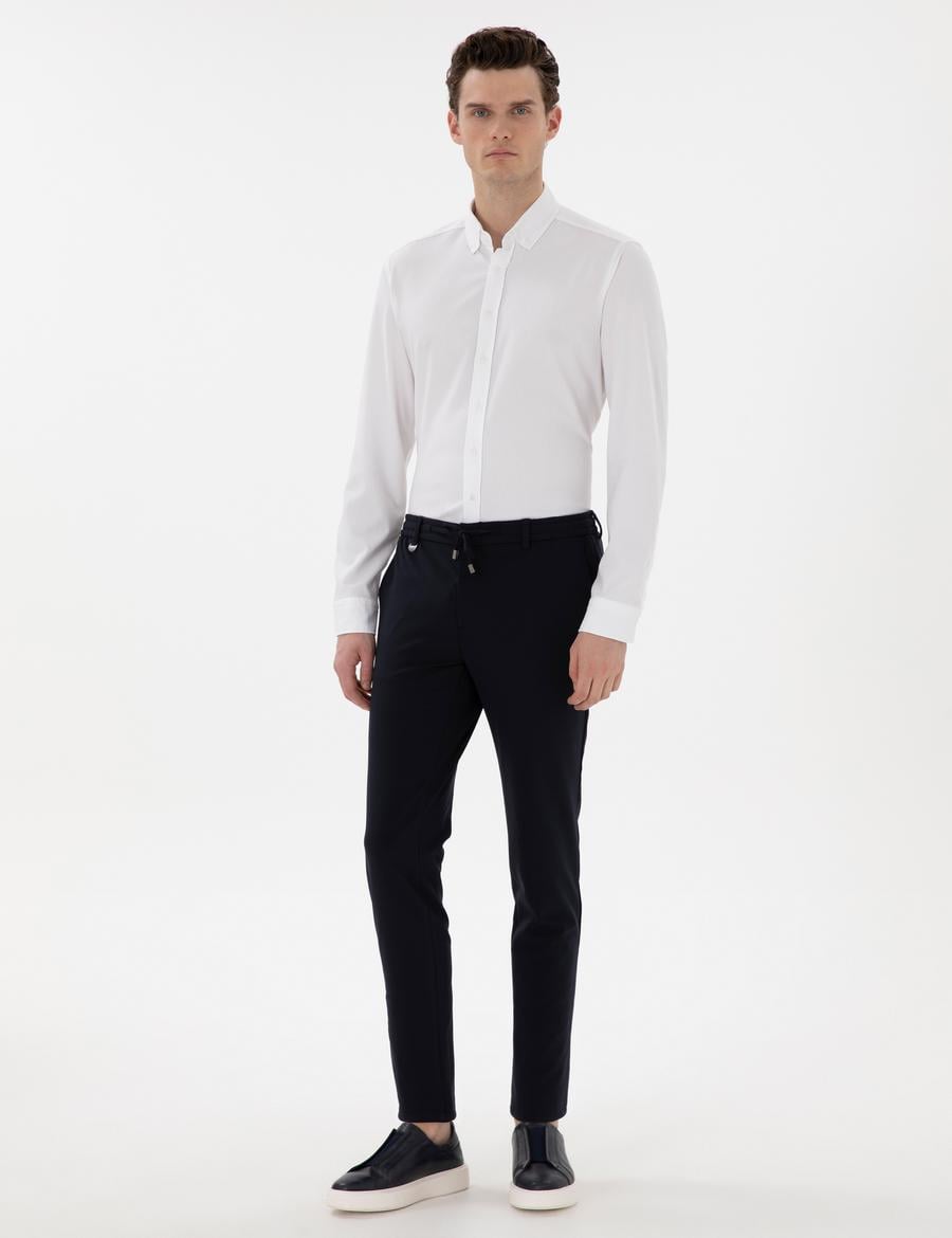 Lacivert Klasik Jogger Pantolon