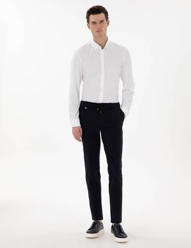 Lacivert Klasik Jogger Pantolon