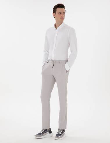 Gri Slim Fit Kumaş Pantolon