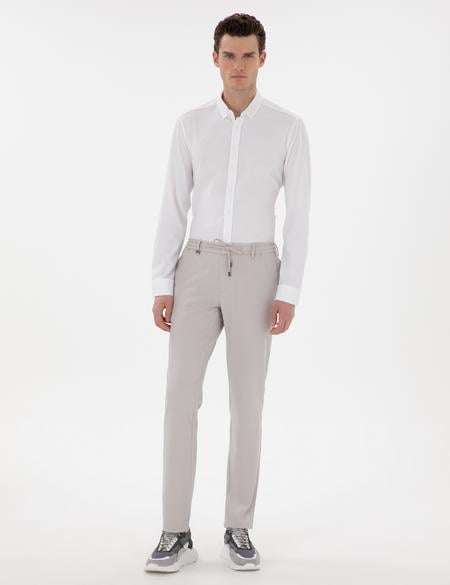 Gri Slim Fit Kumaş Pantolon - 50305636053