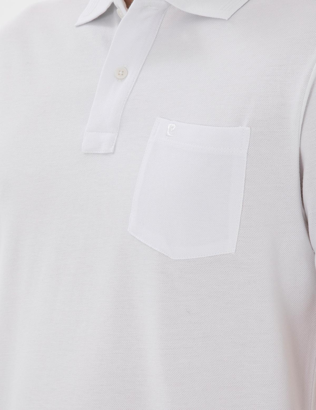 Beyaz Regular Fit Kıvrılmaz Polo Yaka Basic Tişört - 50302538029