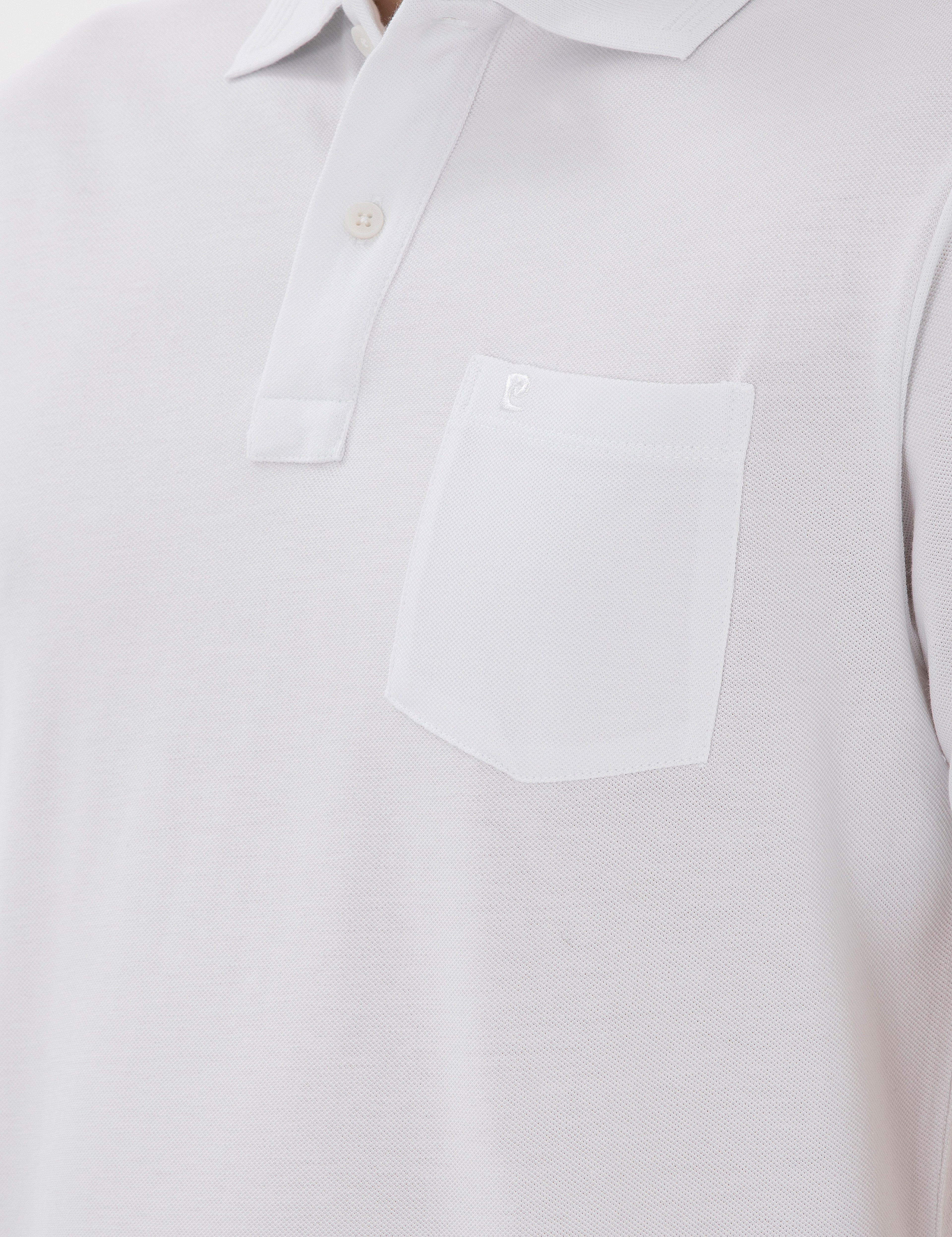 Beyaz Regular Fit Kıvrılmaz Polo Yaka Basic Tişört - Image 7