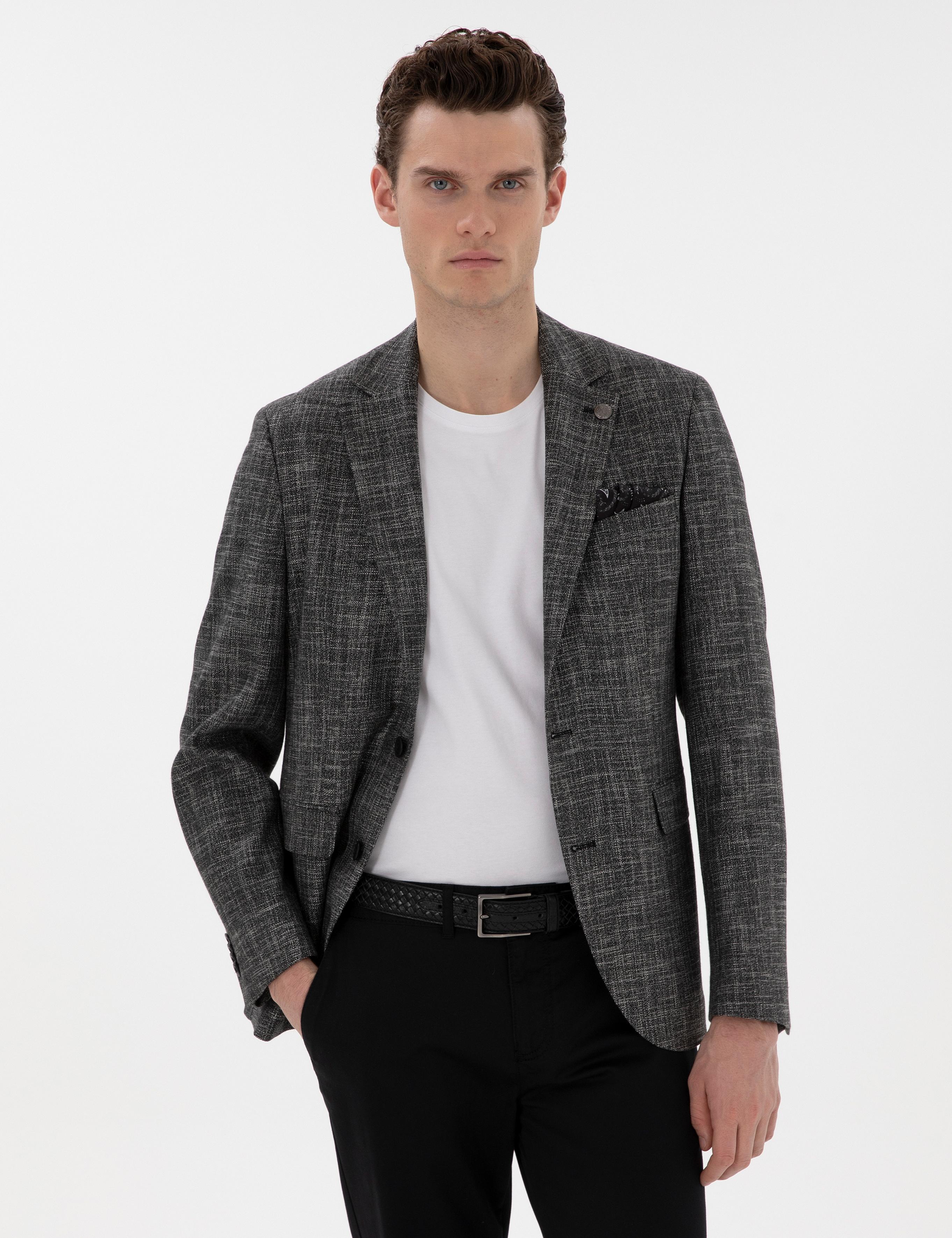 Siyah Slim Fit Ceket