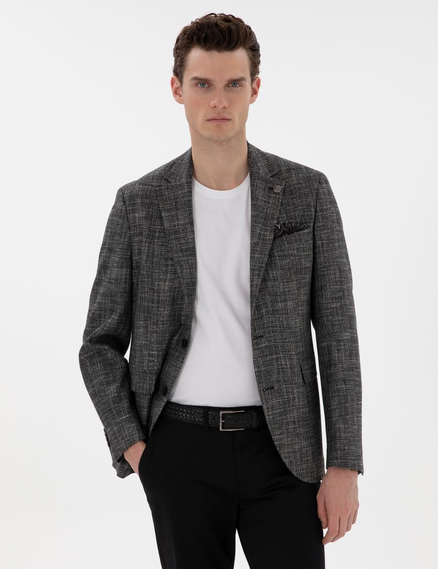 Siyah Slim Fit Ceket