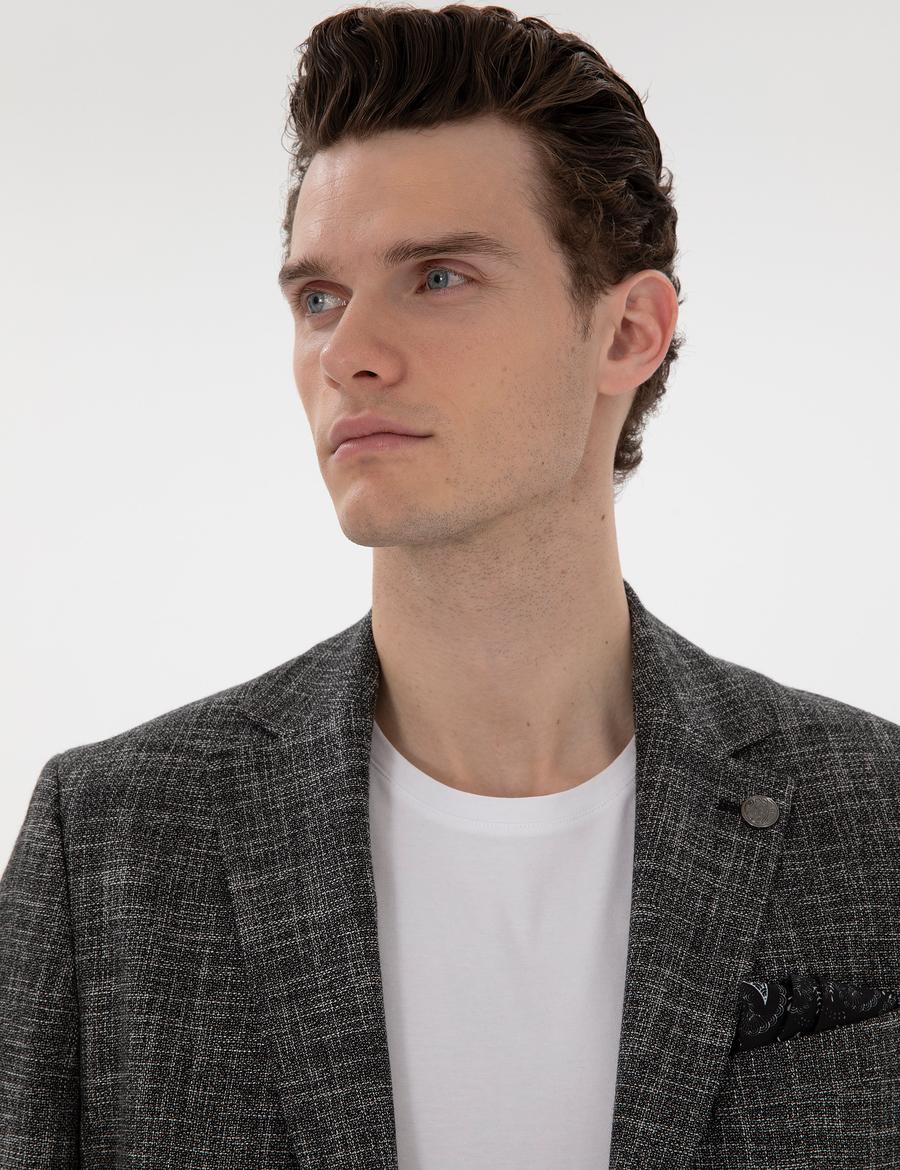 Siyah Slim Fit Ceket