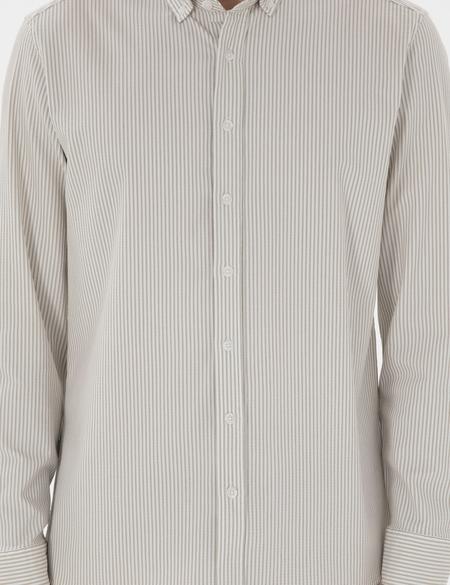 Çağla Slim Fit Çizgili Uzun Kollu Gömlek - 50301583014