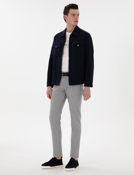 Lacivert Regular Fit Fermuarlı Ceket - 50306056077