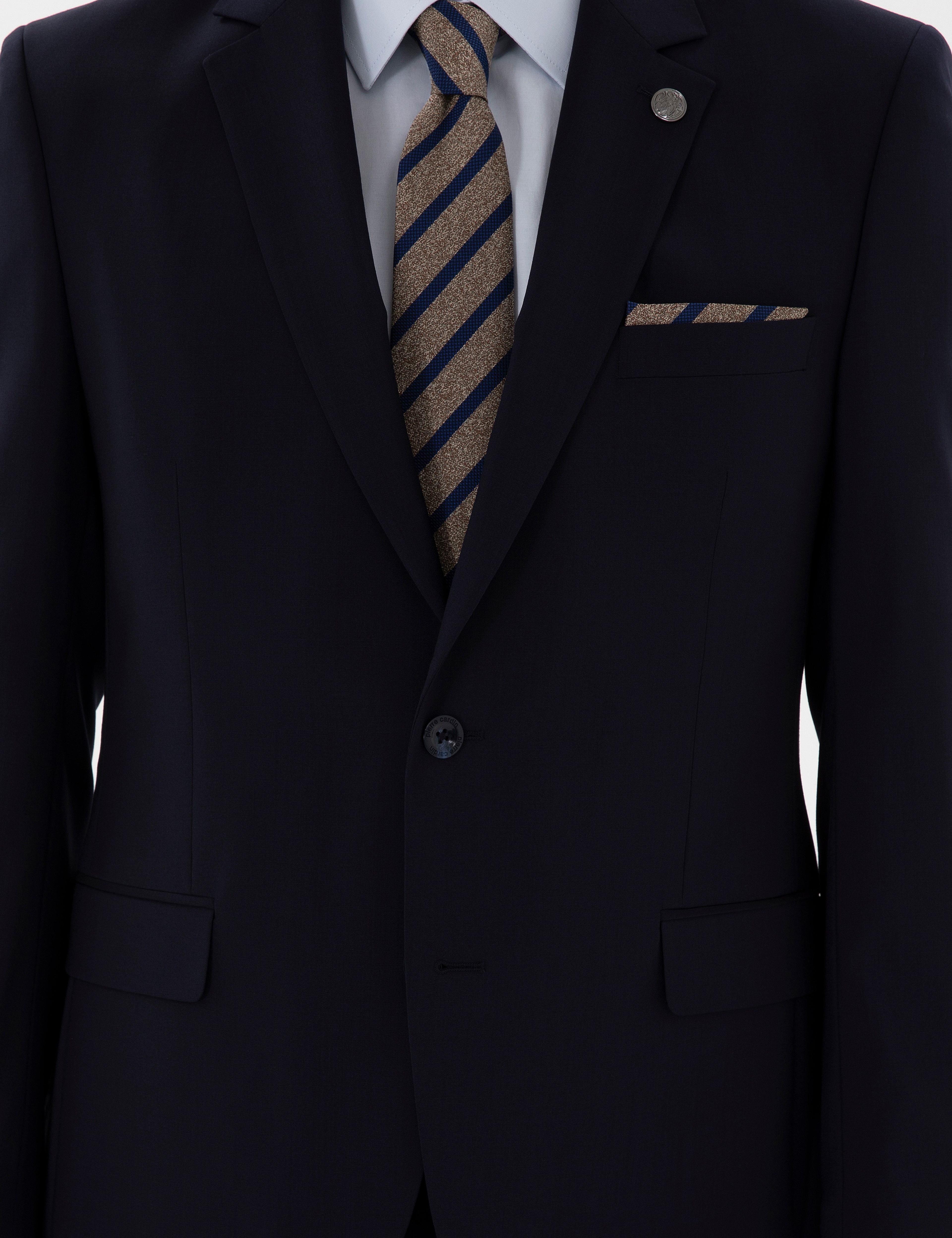 Lacivert Slim Fit Yün Takım Elbise