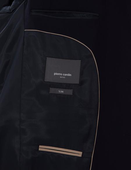 Lacivert Slim Fit Yün Takım Elbise - 50305448056